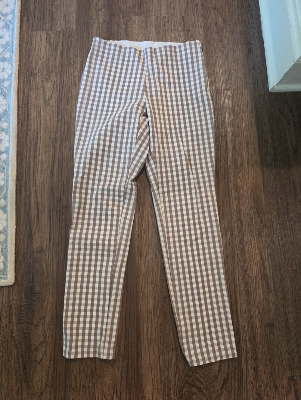 a new day Brown and White Gingham Pants